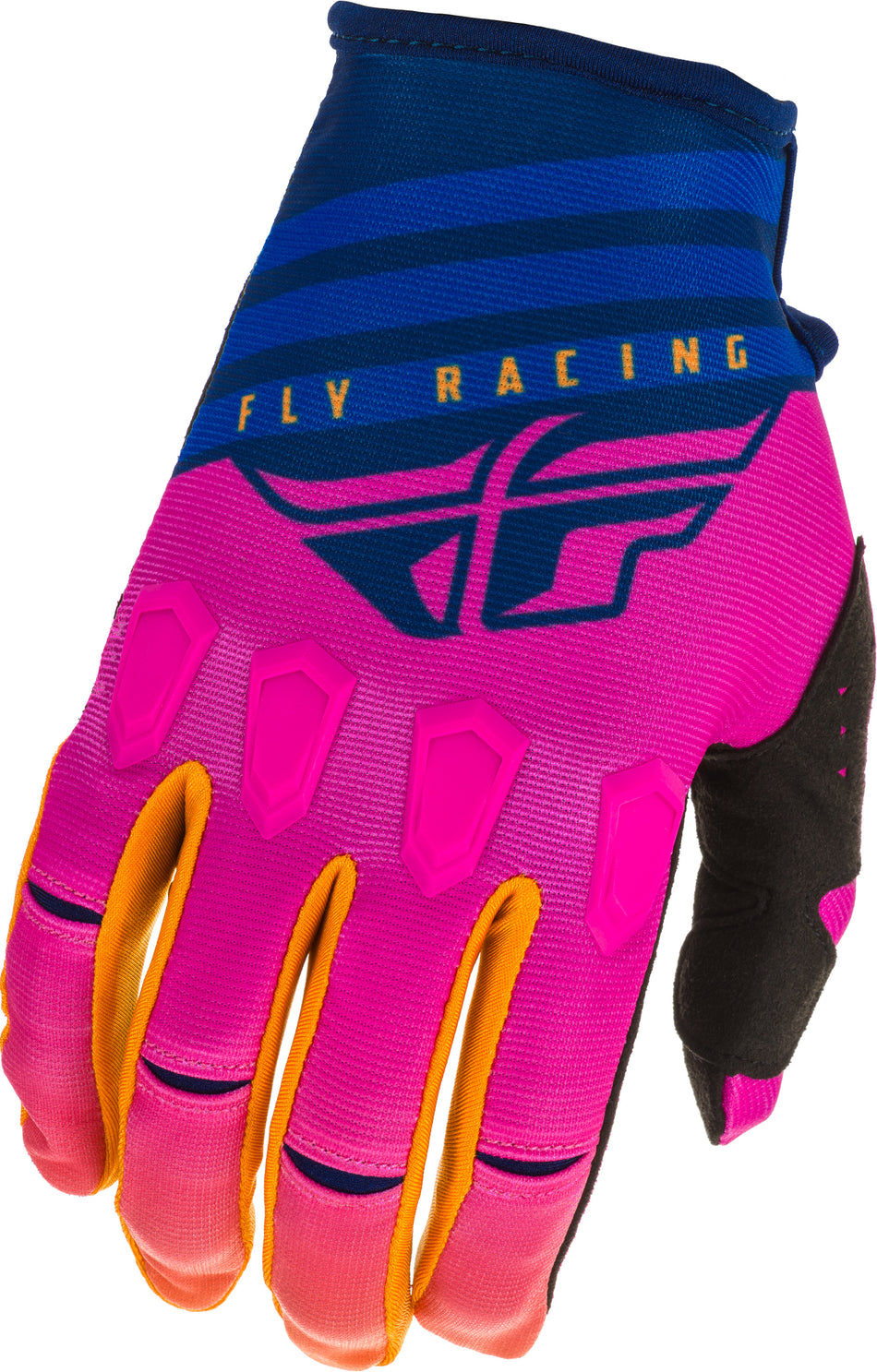 FLY RACING Kinetic K220 Gloves Midnight/Blue/Orange Sz 13 373-51913