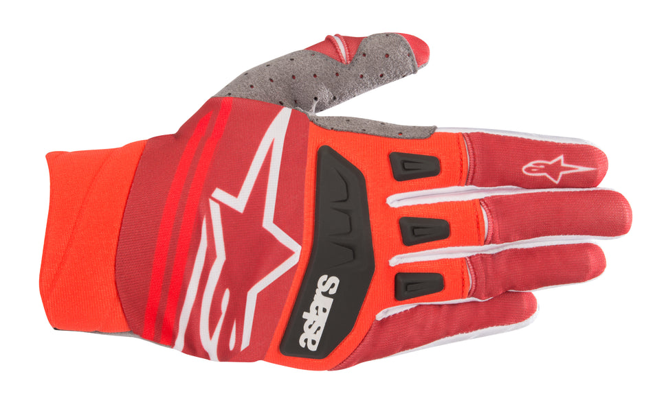 ALPINESTARS Techstar Gloves Red/Burgundy Lg 3561019-308-L
