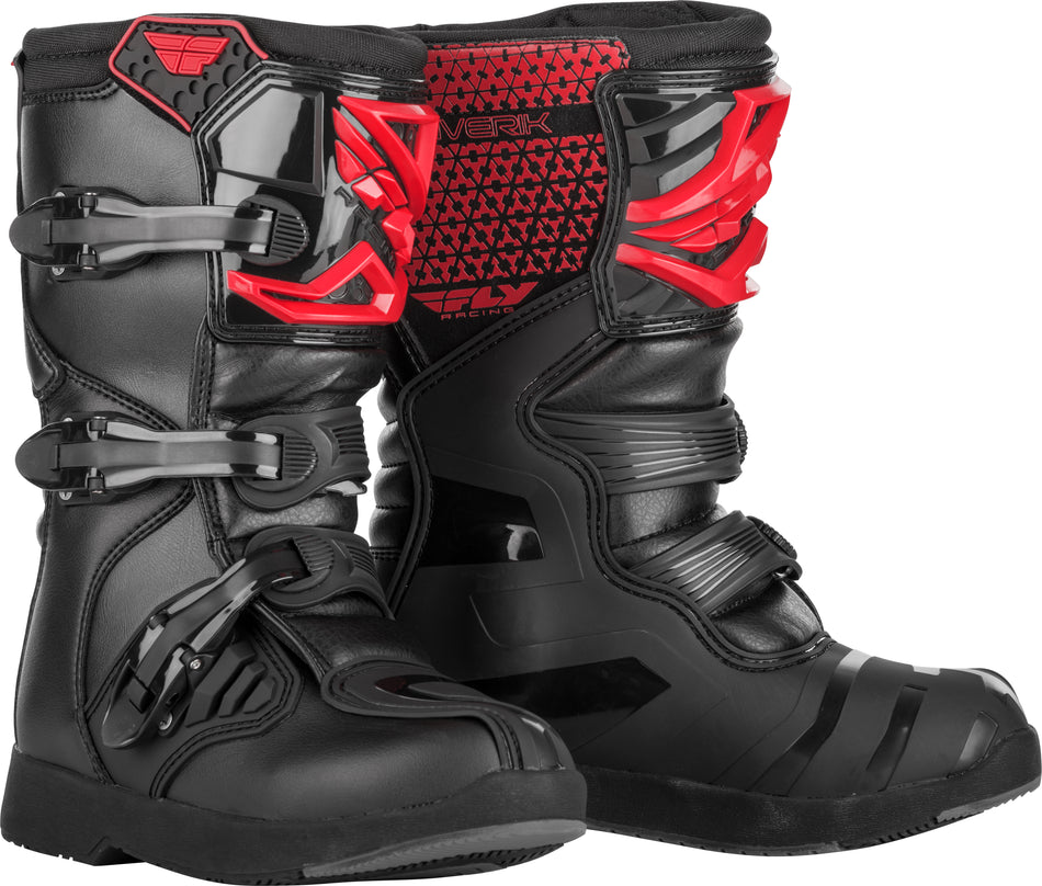 FLY RACING Youth Maverik Boots Red/Black Sz 01 364-67301