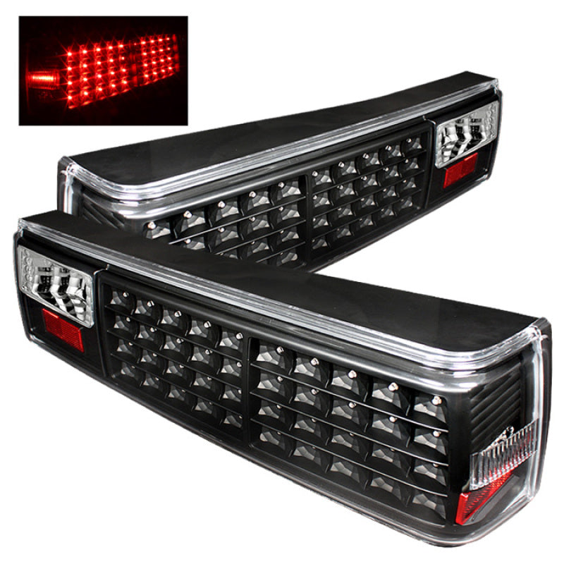 Xtune Ford MUStang 87-93 LED Tail Lights Black ALT-ON-FM87-LED-BK 5012975