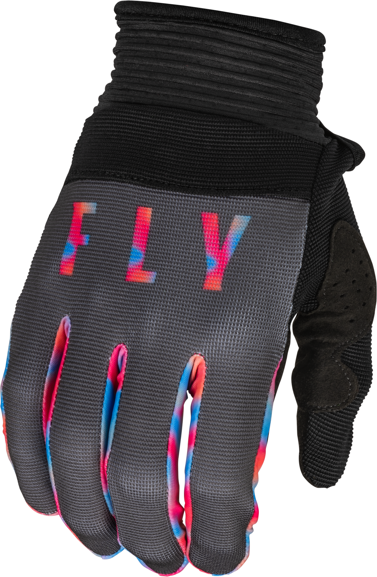 FLY RACING Youth F-16 Gloves Grey/Pink/Blue Yl 376-811YL