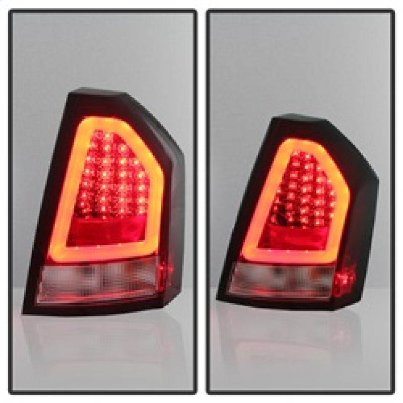 Spyder Chrysler 300C 08-10 V2 Light Bar LED Tail Lights - Red Clear ALT-YD-C308V2-LED-RC 5083395