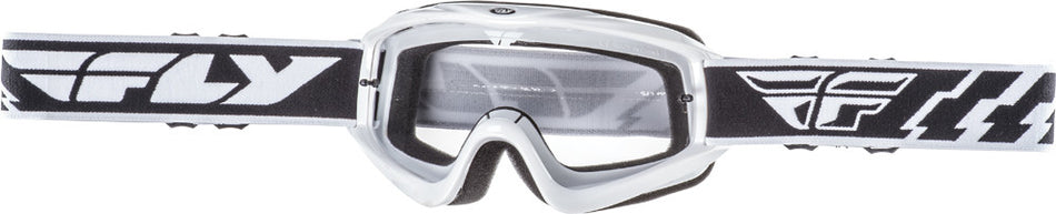 FLY RACING Focus Goggle White W/Clear Lens 37-3004