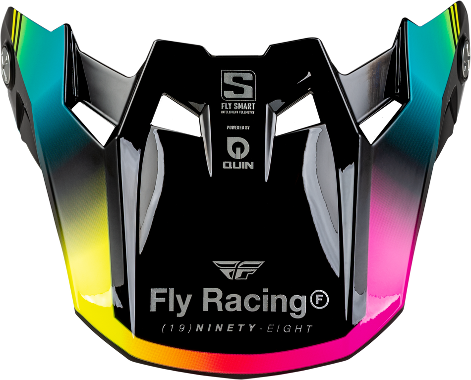 FLY RACING Formula S Carbon Legacy Visor Black/Elec Blue/Fuschia Yl/Sm 73-4449