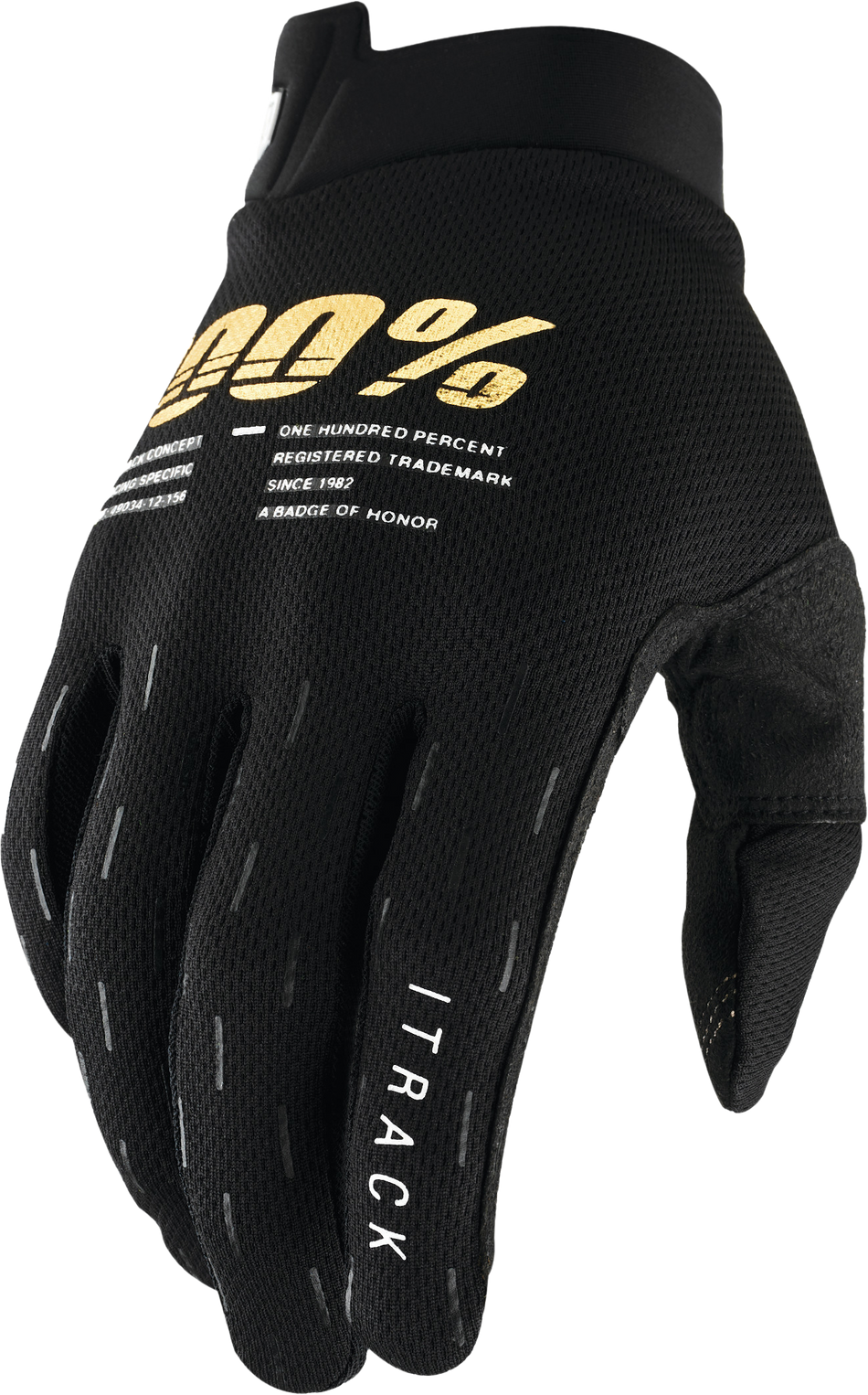 100% Itrack Youth Gloves Black Md 10009-00001