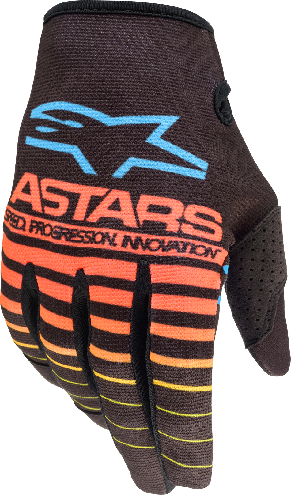 ALPINESTARS Youth Radar Gloves Black/Yellow Fluo/Coral Sm 3541822-1534-S