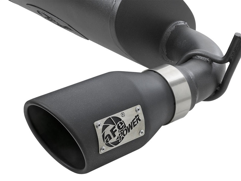 aFe Rebel Series 2.5in 409 SS Cat-Back Exhaust w/ Black Tips 2007+ Jeep Wrangler (JK) V6 3.6L/3.8L 49-48062-B