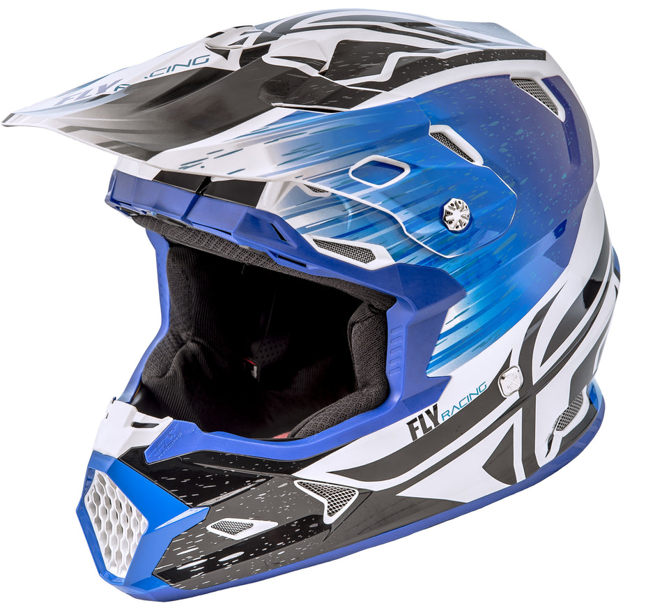 FLY RACING Toxin Resin Helmet Black/Blue 2x 73-8523-9-2X