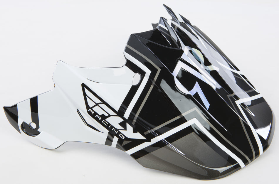 FLY RACING F2 Carbon Rockstar Helmet Visor (Black/White/Yellow) 73-4679