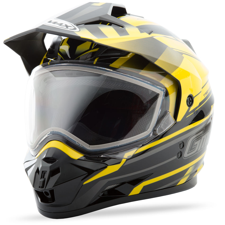 GMAX Gm-11s Dual-Sport Trekka Snow Helmet Black/Yellow Xs G2116233