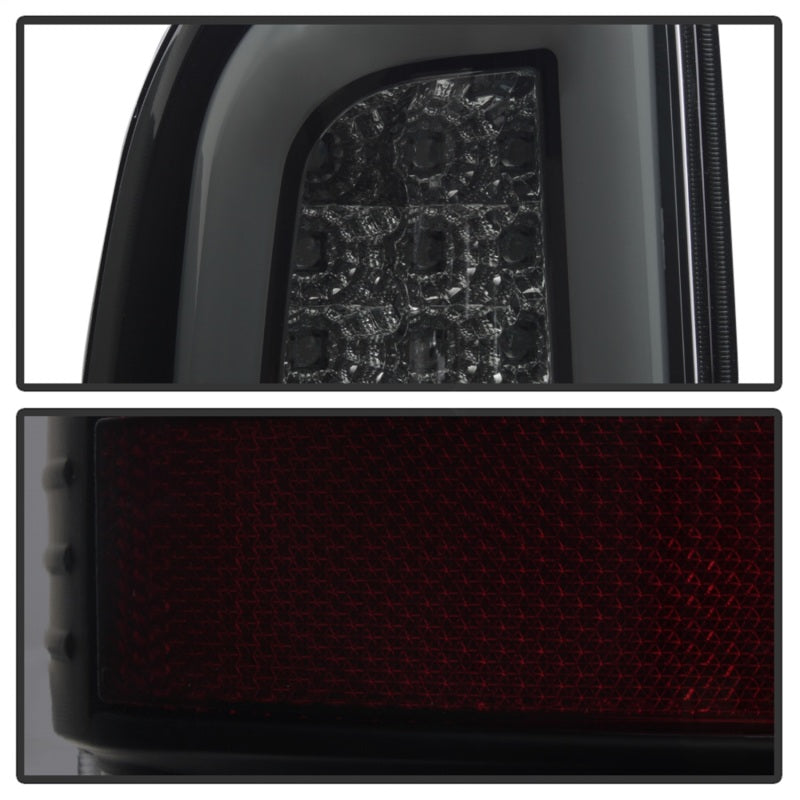 Spyder 08-16 Ford Super Duty F-250 V3 Light Bar LED Tail Lights - Blk Smoke ALT-YD-FS07V3-LBLED-BSM 5084729