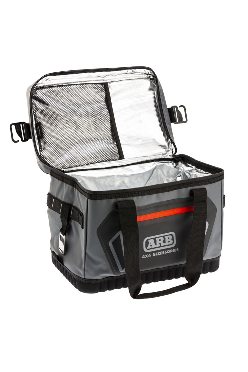 ARB Cooler Bag Charcoal w/ Red Highlights 15in L x 11in W x 9in H Holds 22 Cans 10100376