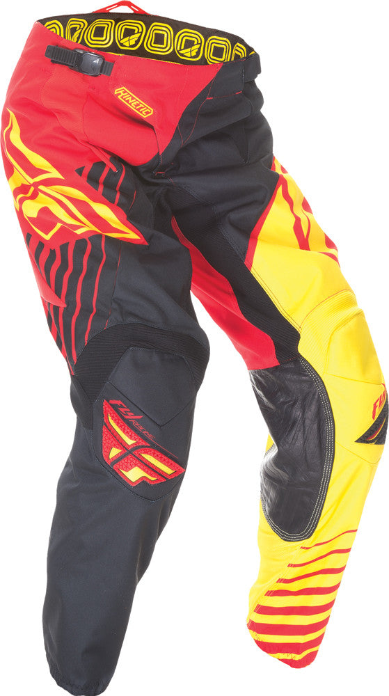 FLY RACING Kinetic Vector Pant Red/Black/Yellow Sz 28s 369-53228S