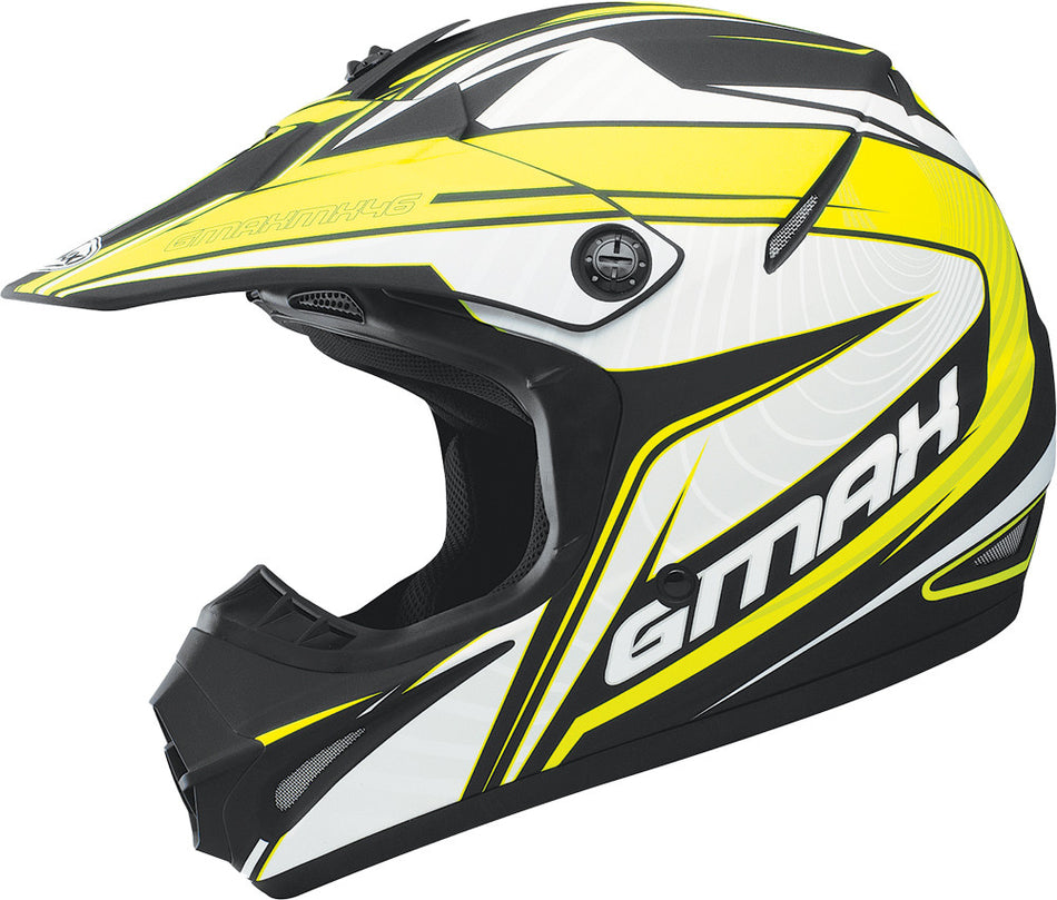 GMAX Gm-46.2y Coil Helmet Matte Black/Hi-Vis Ys G3464610 TC-24F