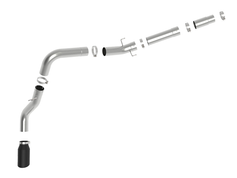 aFe ATLAS 5in DPF-Back Alum Steel Exhaust System w/ Black Tip 19-20 Ram Diesel Trucks L6-6.7L (td) 49-02078-B