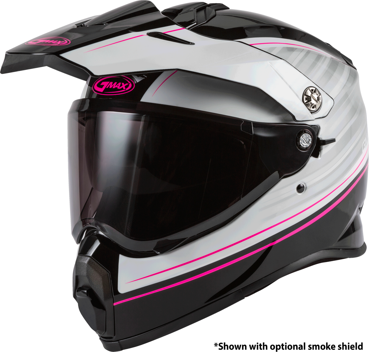 GMAX At-21 Adventure Raley Helmet Black/White/Pink Xl G1211407