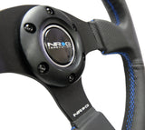 NRG Reinforced Steering Wheel (320mm) Black Leather w/Blue Stitching RST-012R-BL