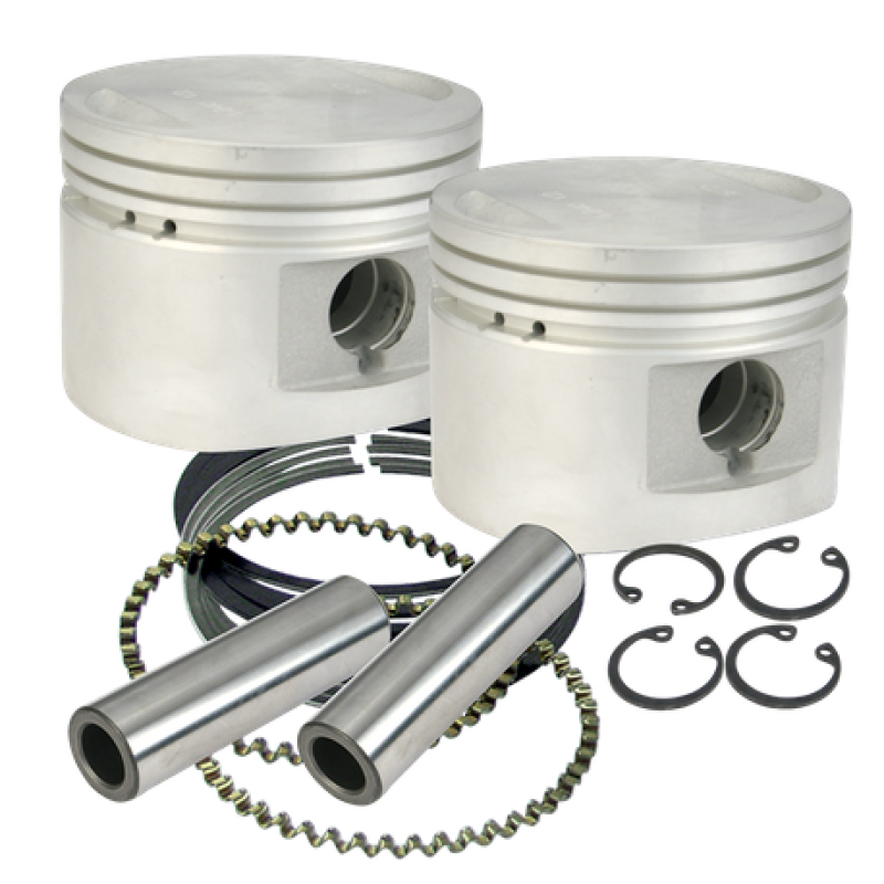 S&S Cycle 84-99 BT w/ Stock Heads Standard 80in Cast Flat-Topped Replacement Piston Kit