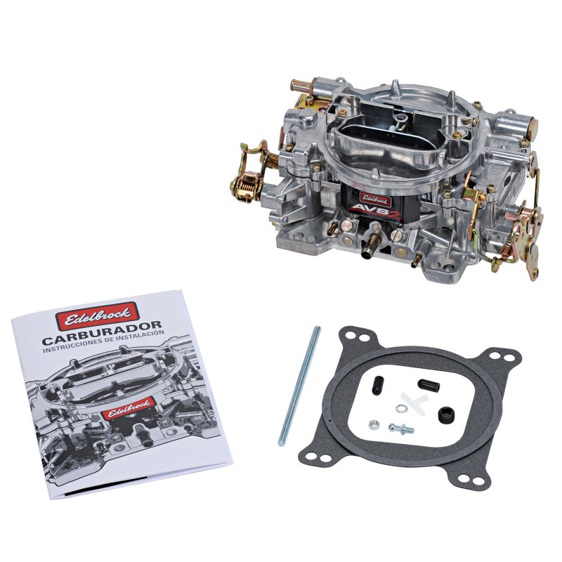 Edelbrock Carburador Thunder Series 4 barriles 800 CFM Calibración manual del estrangulador Acabado satinado