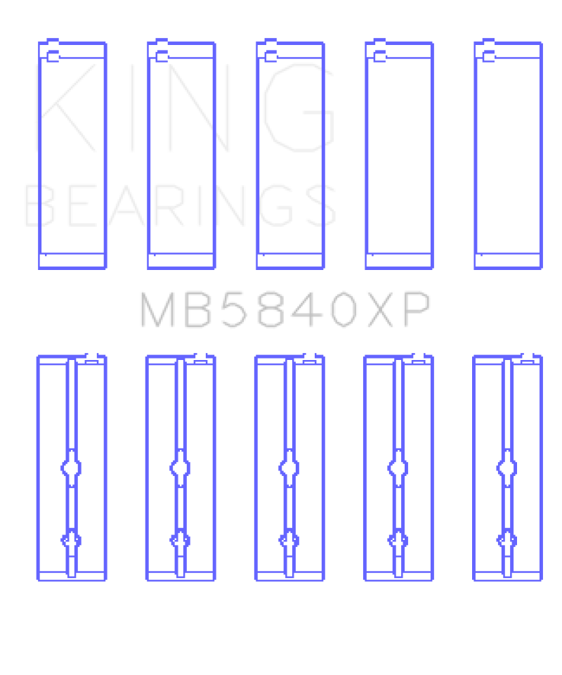 King Chrysler / Dodge Gen 3 Hemi 5.7L / 6.1L / 6.4L Crankshaft Main Bearing Set (Set of 5) GMB5840XP