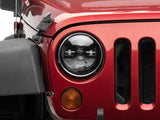 Raxiom 97-18 Jeep Wrangler TJ/JK Axial Series LED Daymaker Headlights- Black Housing (Clear Lens) J108042