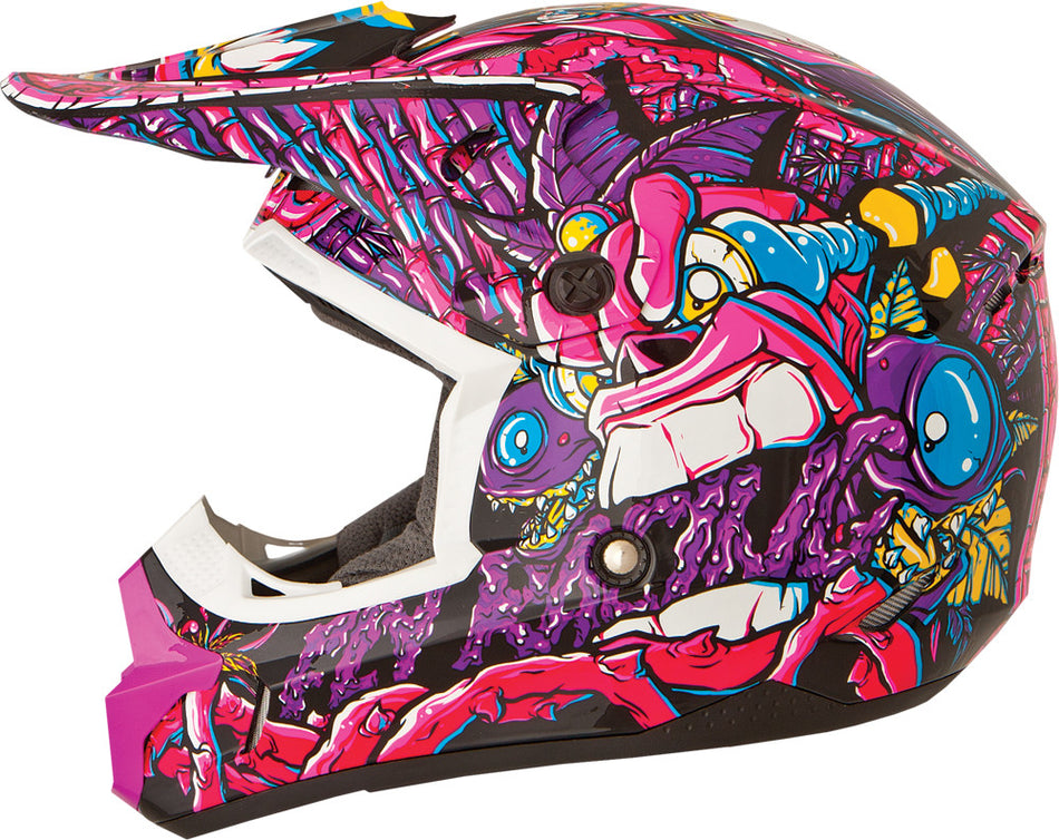 FLY RACING Kinetic Jungle Helmet Purple Ys 73-3445YS