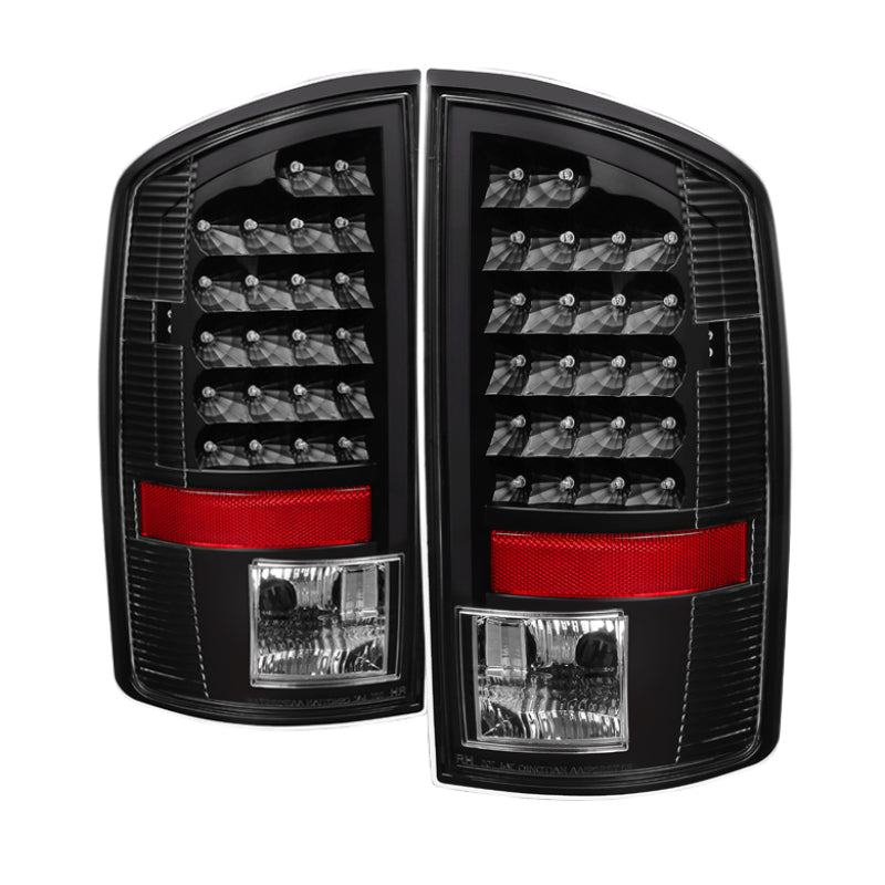 Xtune Dodge Ram 07-08 1500 / Ram 07-09 2500/3500 LED Tail Lights Black ALT-JH-DR07-LED-BK 5073013