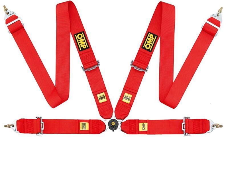 OMP Safety Harness First 3In 4 Points Red Fia 8854/98 DA0-0801-B01-061