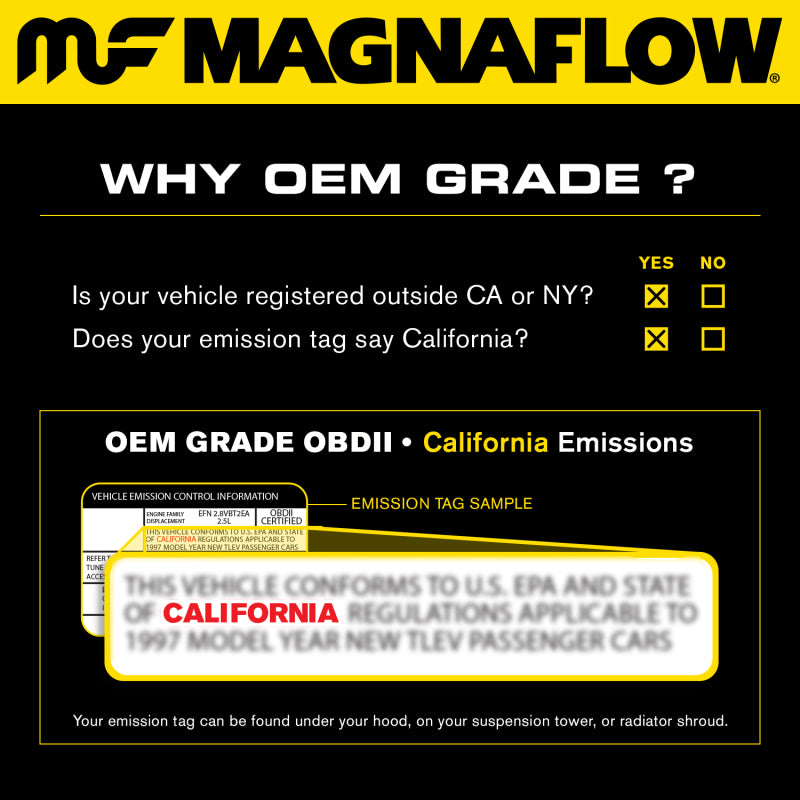 MagnaFlow 04-09 Toyota Prius L4 OEM Convertidor catalítico compatible con CARB de ajuste directo único para debajo de la carrocería