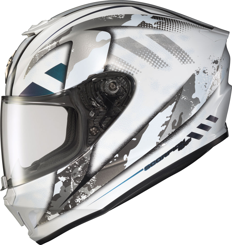 SCORPION EXO Exo-R420 Full-Face Helmet Distiller White/Silver Md 42-1504