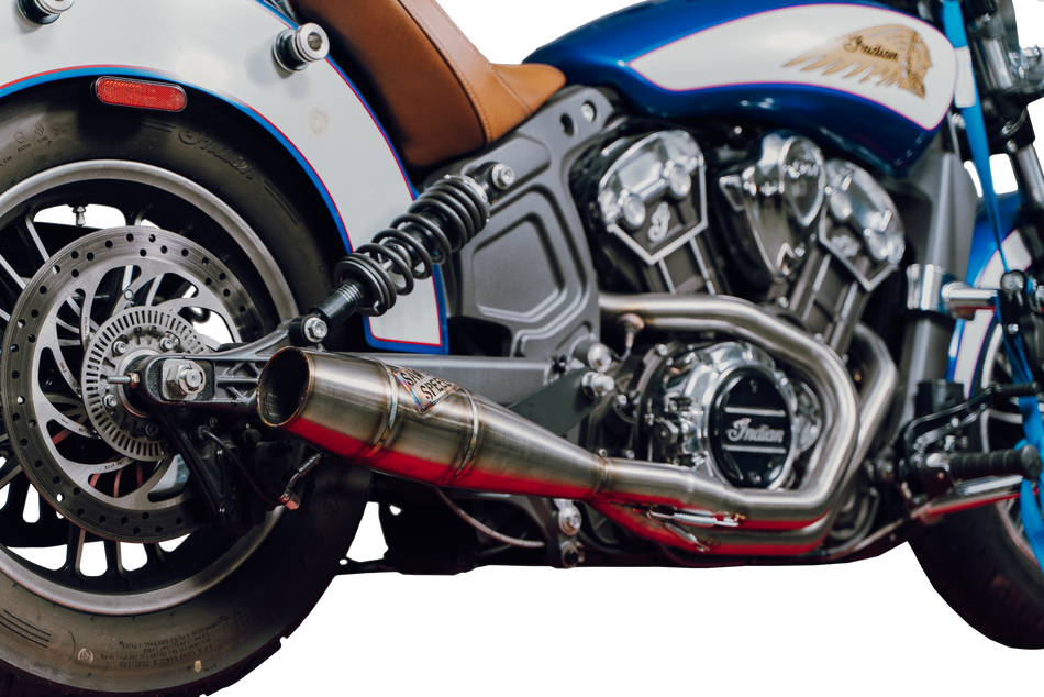 SAWICKI Indian Scout Mid Length Cannon Brushed Ss 930-01367