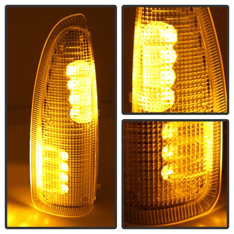 xTune Ford Superduty F250-F650 03-07 Amber LED Mirror Signal Lens - Clear ACC-LED-FDSD99-MR-C 9924712