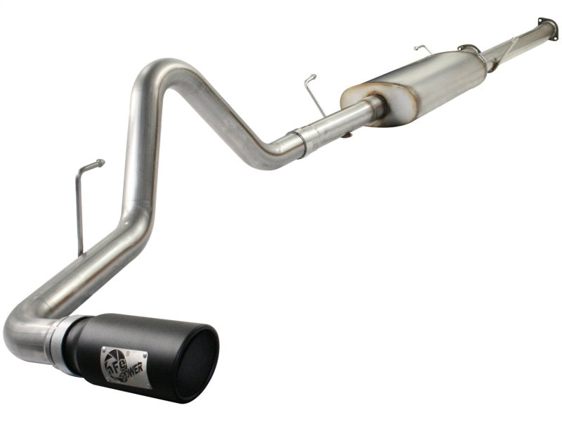 aFe MACHForce XP Exhausts Cat-Back SS-409 EXH CB Toyota Tundra 10-11 V8-5.7L 145.7 WB (blk tip) 49-46008-B