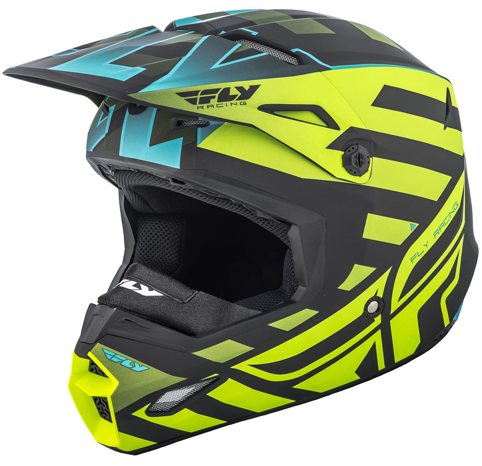 FLY RACING Elite Cold Weather Interlace Helmet Matte Hi-Vis/Black 2x 73-4941-9-2X