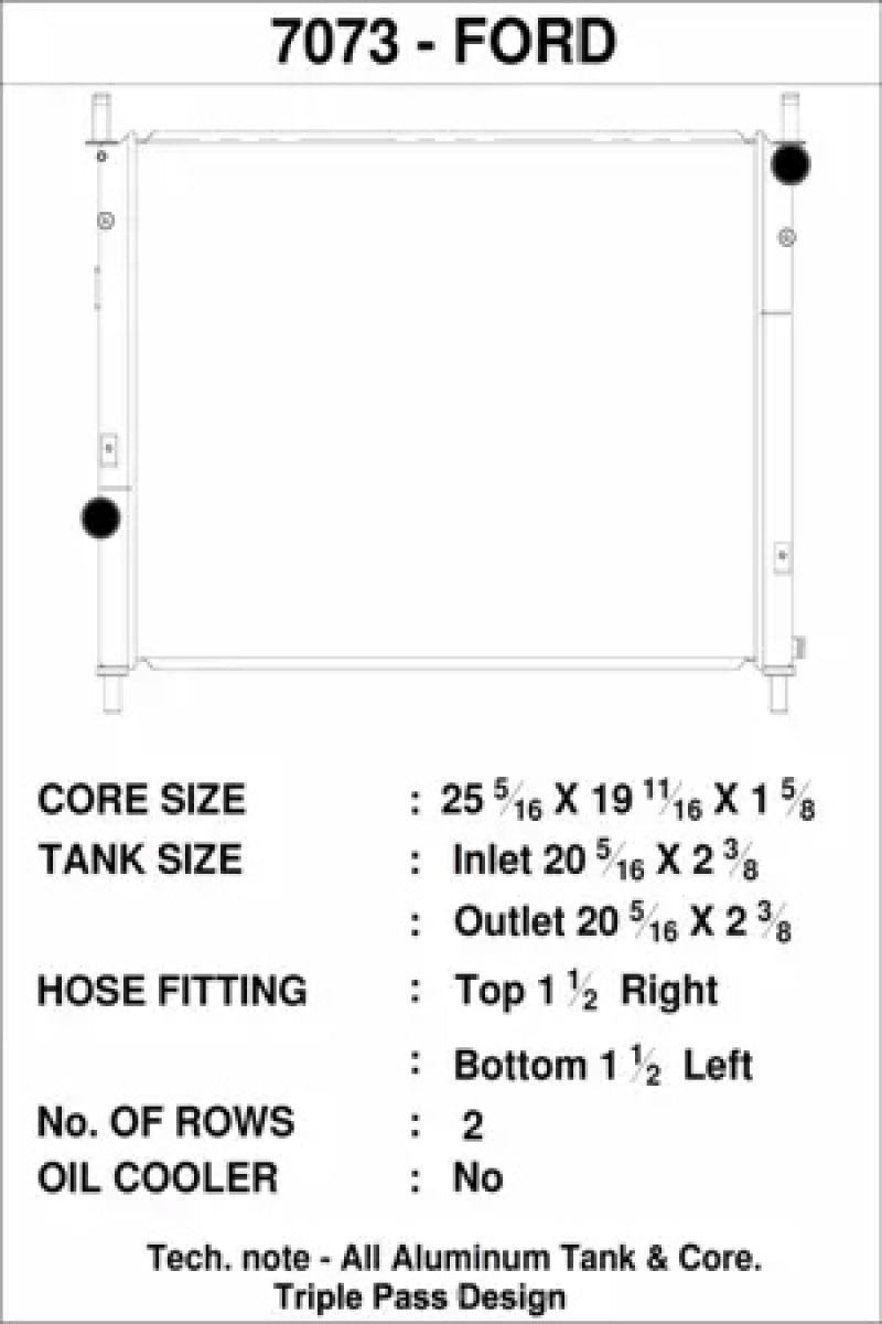 CSF 2015+ Ford Mustang GT 5.0L Radiator 7073