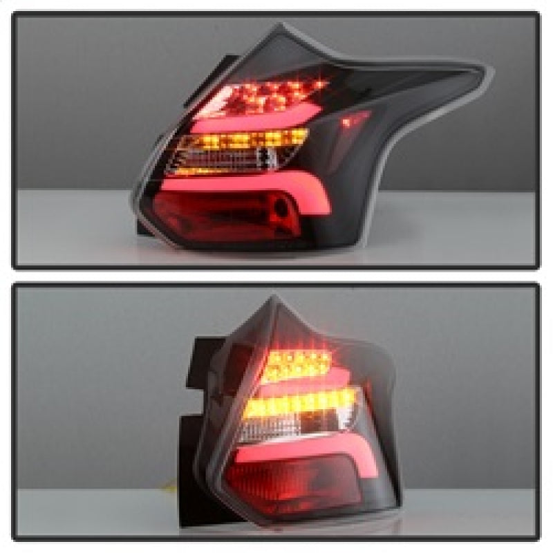 Spyder 12-14 Ford Focus 5DR LED Tail Lights - Black (ALT-YD-FF12-LED-BK) 5085139