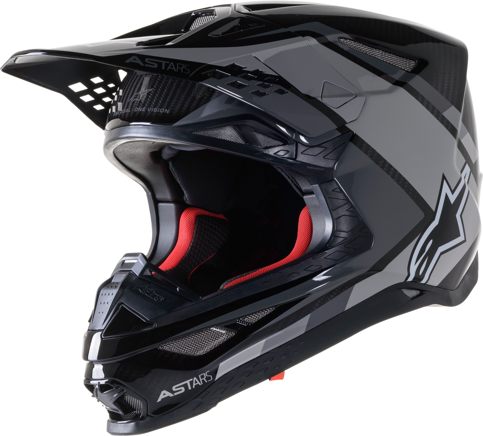 ALPINESTARS S.Tech S-M10 Carbon Meta2 Helmet Black/Grey Gloss Lg 8300422-1195-L