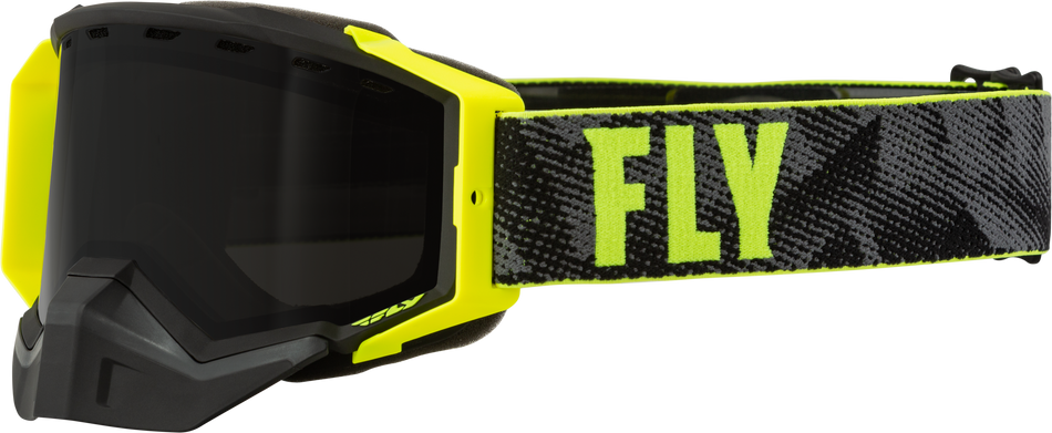 FLY RACING Zone Pro Snow Goggle Blk/Hi-V W/ Black/Polarized Smoke Lens 37-50331