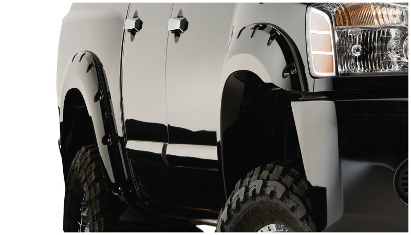 Bushwacker 04-15 Nissan Titan Pocket Style Flares 4pc 67.1/78.9/84/96in - Black 70907-02