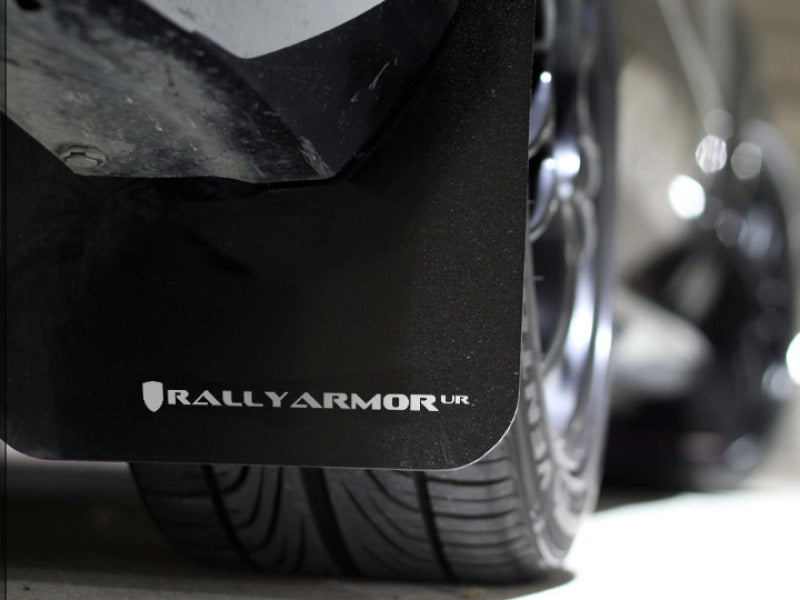 Rally Armor 02-07 Subaru WRX/STI/RS/2.5i (wagons req mod) UR Black Mud Flap w/ White Logo