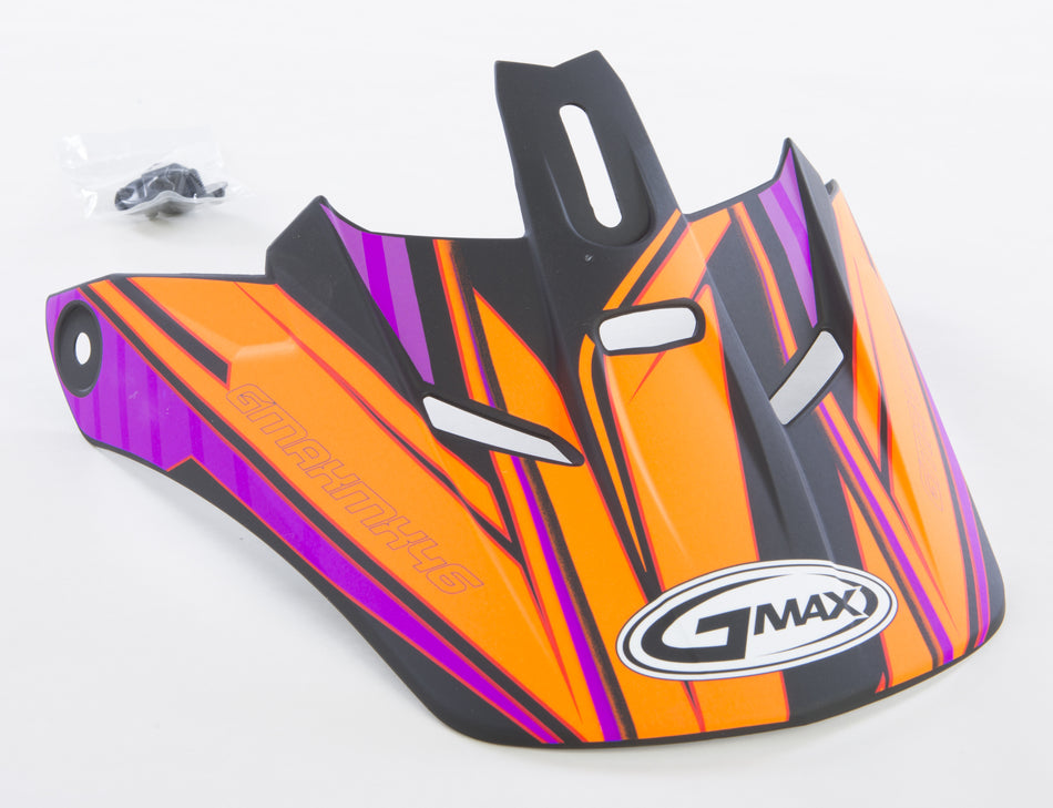GMAX Gm-46.2 Coil Helmet Visor Matte Black/Flo-Orange Md-3x G046228