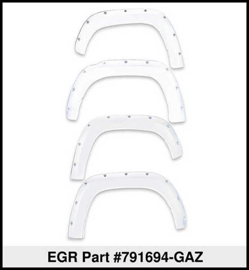 EGR 19-22 Chevrolet Silverado 1500 Summit White Traditional Bolt-On Look Fender Flares Set Of 4 791694-GAZ