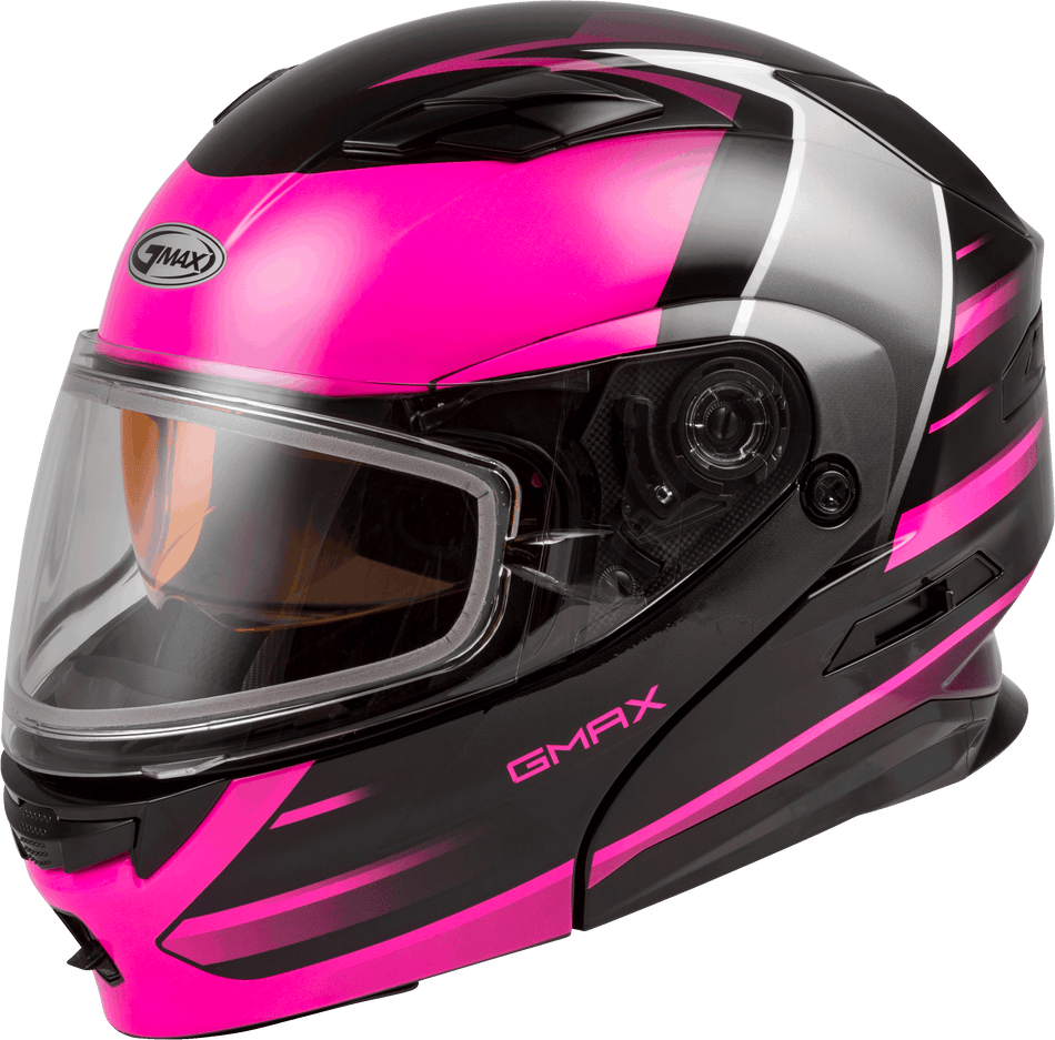 GMAX Md-01s Modular Snow Helmet Descendant Black/Pink/White Xl M2013177-ECE