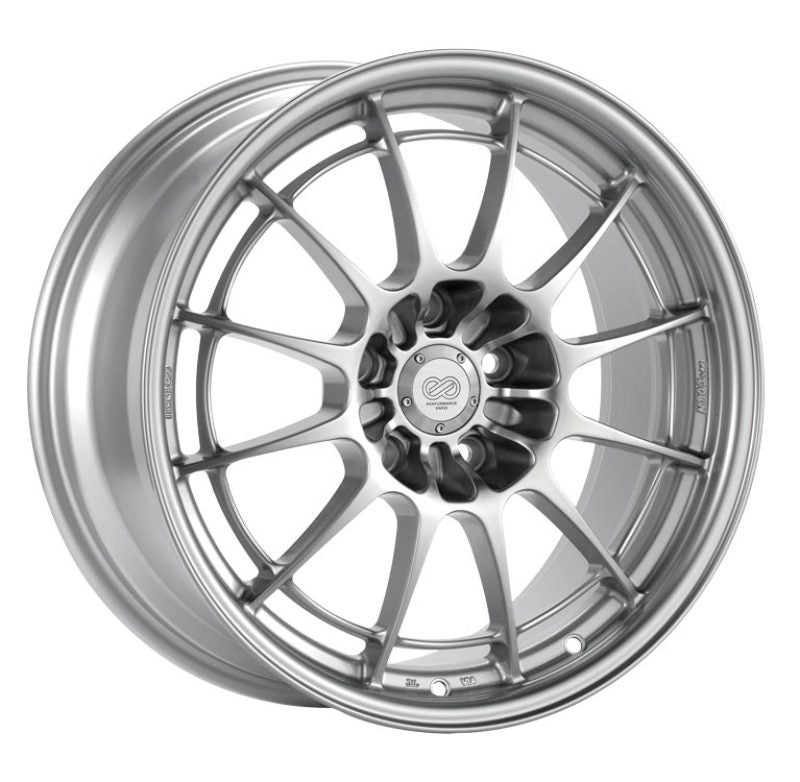 Enkei NT03+M 18x8.5 5x114.3 38mm Offset 72.6mm Bore Silver Wheel G35/350z 3658856538SP