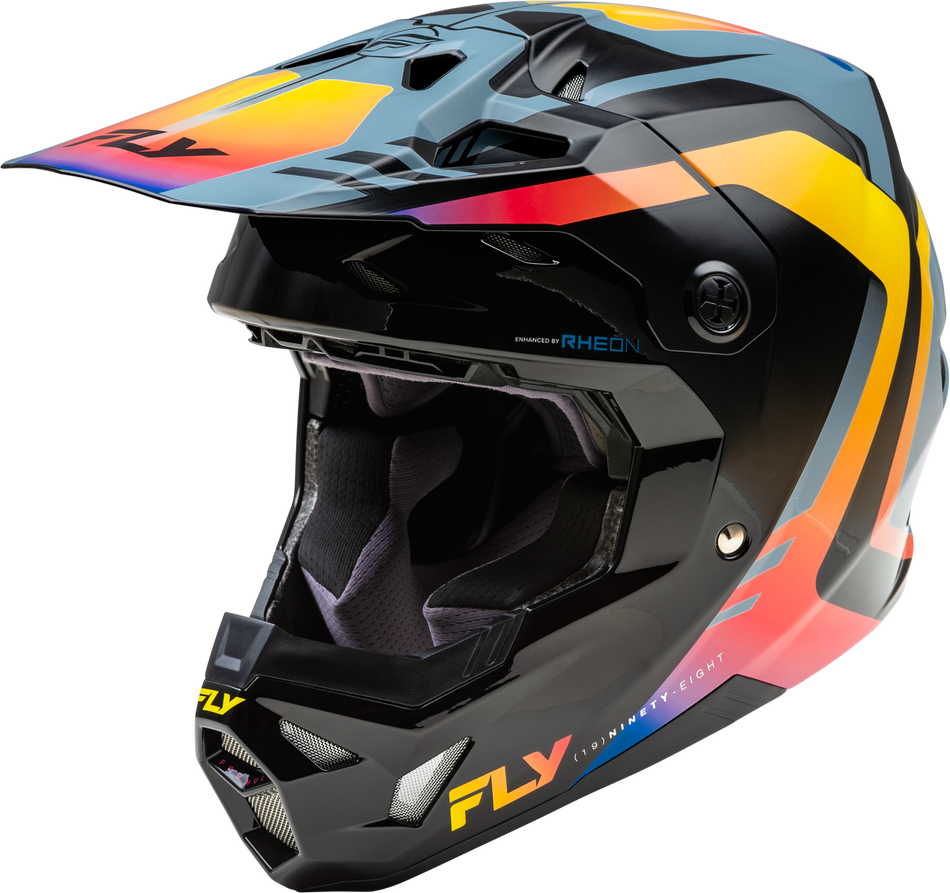 FLY RACING Formula Cp Krypton Helmet Grey/Black/Electric Fade Sm 73-0038S