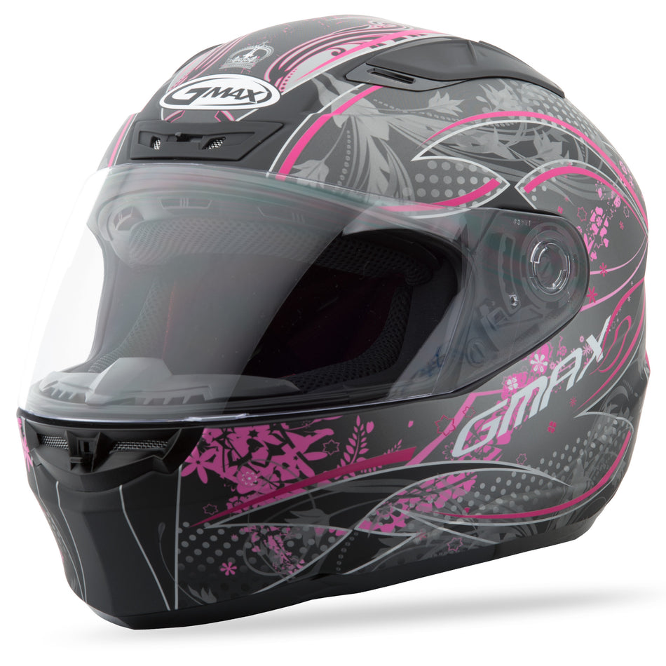 GMAX Ff-88 Full-Face Versailles Helmet Matte Black/Pink Sm G1882404 TC-14F