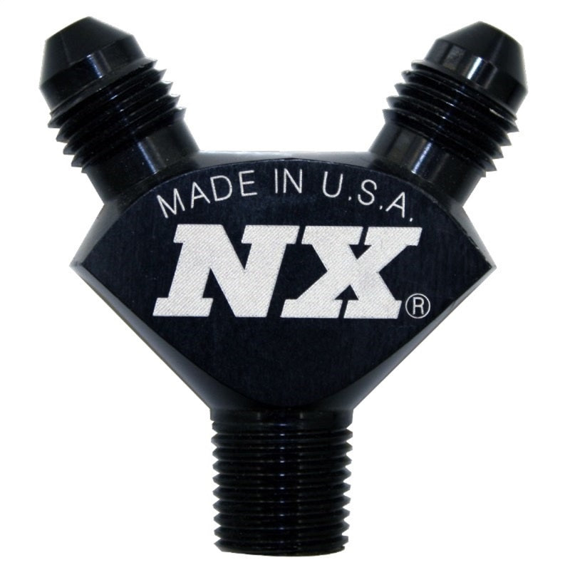 Nitrous Express 1/8NPT x 3AN x 3AN Billet Pure-Flo Y Fitting - Black 16378