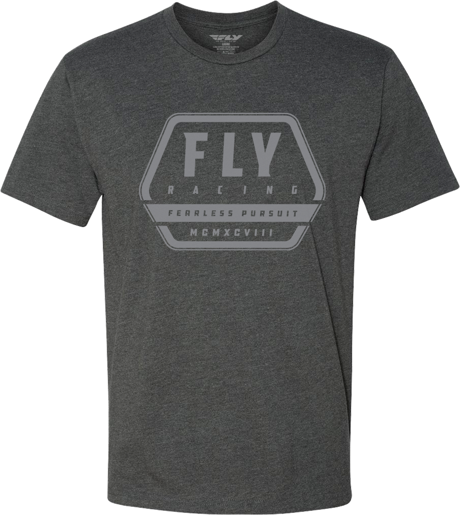 FLY RACING Fly Track Tee Charcoal Sm 352-0046S