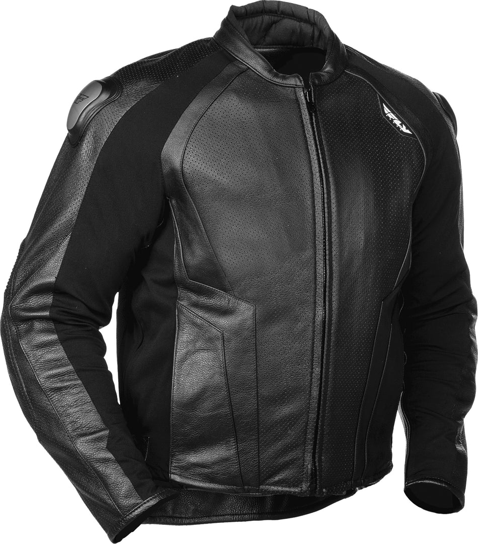 FLY RACING Apex Leather Jacket Black Sz 38 #5948 478-700~38