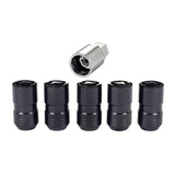 McGard Wheel Lock Nut Set - 5pk. (Cone Seat) M14X1.5 / 22mm Hex / 1.639in OAL - Black 24516